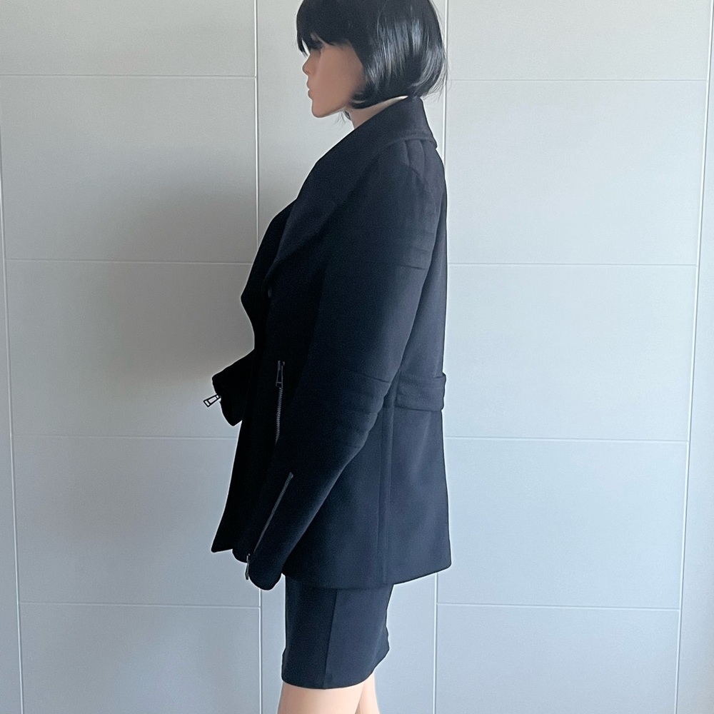 Belstaff Black Double-Breasted Pea Coat - Picture 13 of 16